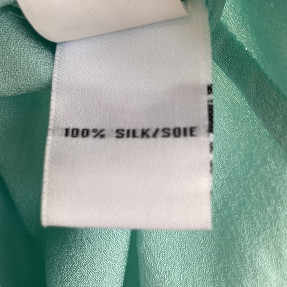 DIANEvonFURSTENBURG DVF Womens Tank Top Size 8 Racerback 100% Silk Pastel Career - Picture 6 of 12